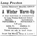 Advert for Winter Warm Up - Nov 1968